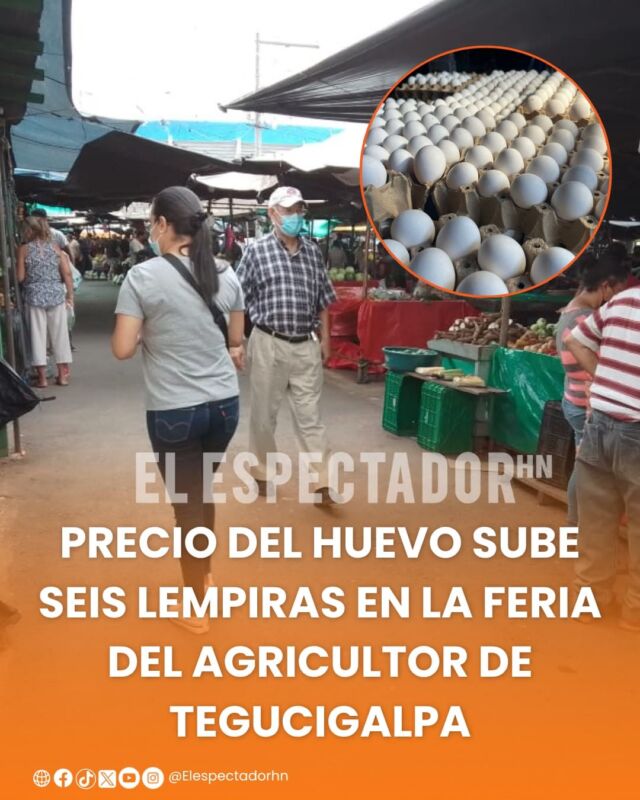 Precio del huevo sube seis lempiras en la Feria del Agricultor de Tegucigalpa