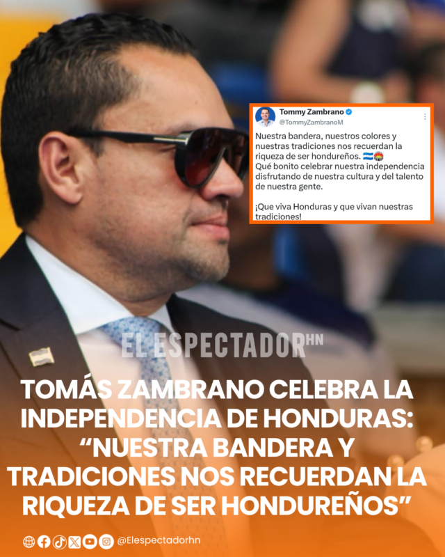 Tomás Zambrano celebra la identidad hondureña durante la Independencia Nacional.