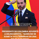 Presidente de Colombia advierte a delincuentes: “Quien no se someta va a terminar en una bolsa y muerto”