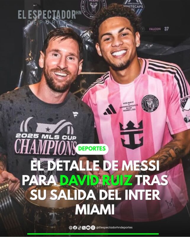 El detalle de Messi para David Ruiz tras su salida del Inter Miami