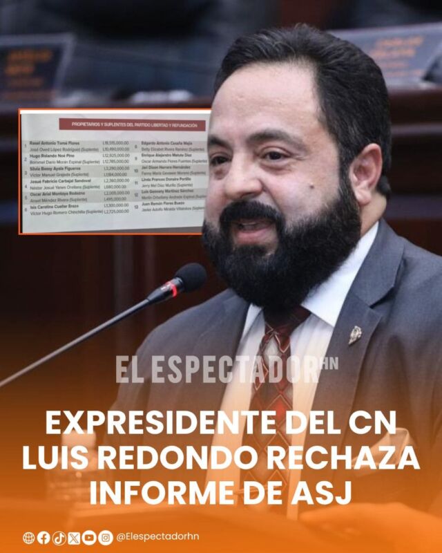 Expresidente del CN Luis Redondo rechaza informe de ASJ
