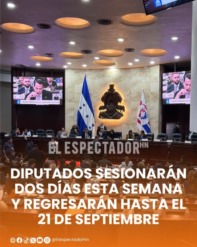 Diputados sesionarán dos días esta semana y regresarán hasta el 21 de septiembre