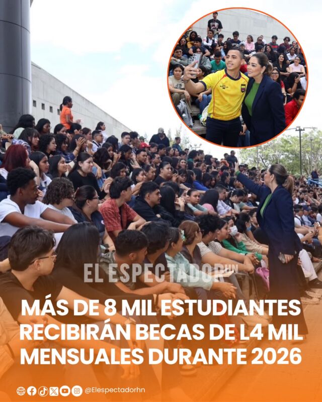 Más de 8 mil estudiantes recibirán becas de l4 mil mensuales durante 2026