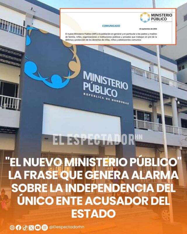 "El nuevo Ministerio Público" la frase que genera alarma sobre la independencia del único ente acusador del estado