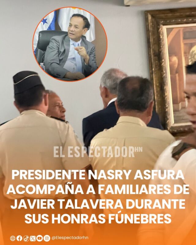 Presidente Nasry Asfura acompaña a familiares de Javier Talavera durante sus honras fúnebres