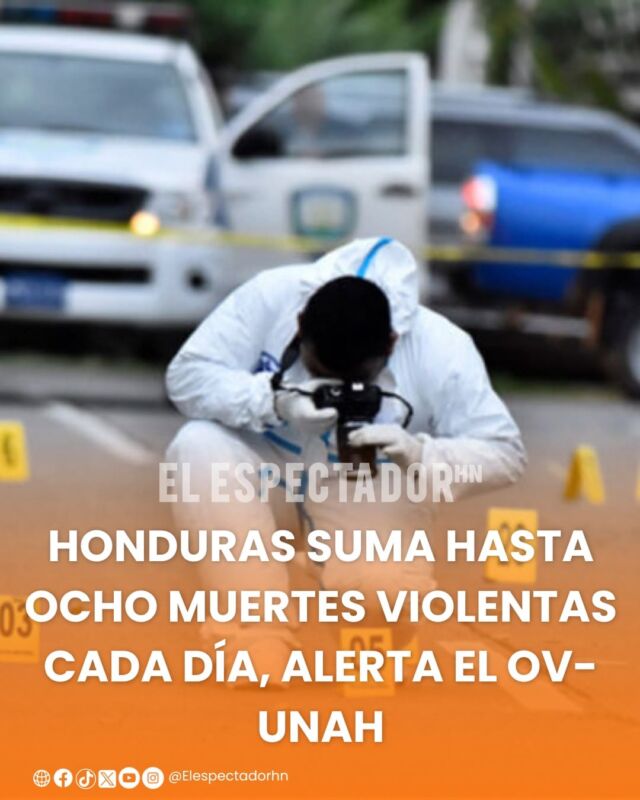 Honduras suma hasta ocho muertes violentas cada día, alerta el ov-unah