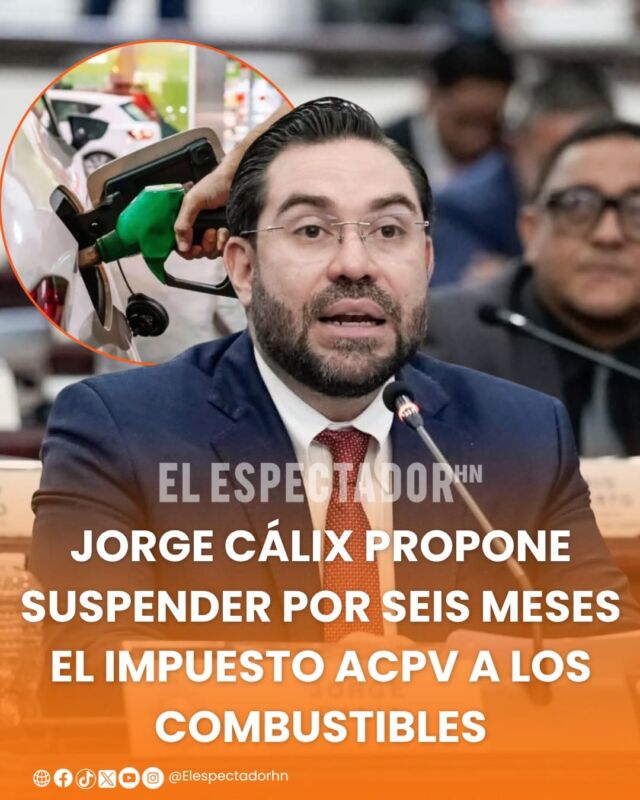 Jorge Cálix propone suspender por seis meses el impuesto ACPV a los combustibles