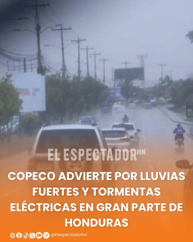 COPECО advierte por lluvias fuertes y tormentas eléctricas en gran parte de Honduras