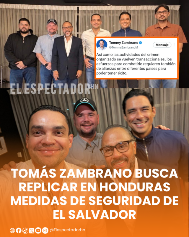 Zambrano busca incorporar experiencias salvadoreñas a la estrategia de seguridad hondureña.