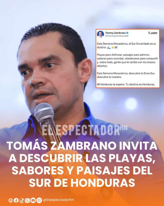 Tomás Zambrano invita a descubrir las playas, sabores y paisajes del sur de Honduras