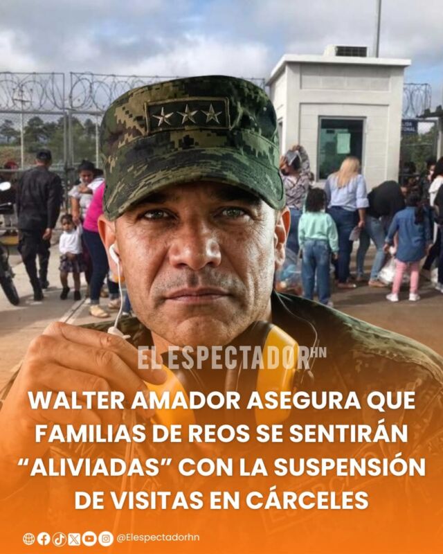 Walter Amador asegura que familias de reos se sentirán “aliviadas” con la suspensión de visitas en cárceles