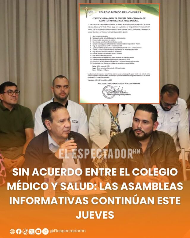 Sin acuerdo entre el Colegio Médico y Salud: las asambleas informativas continúan este jueves