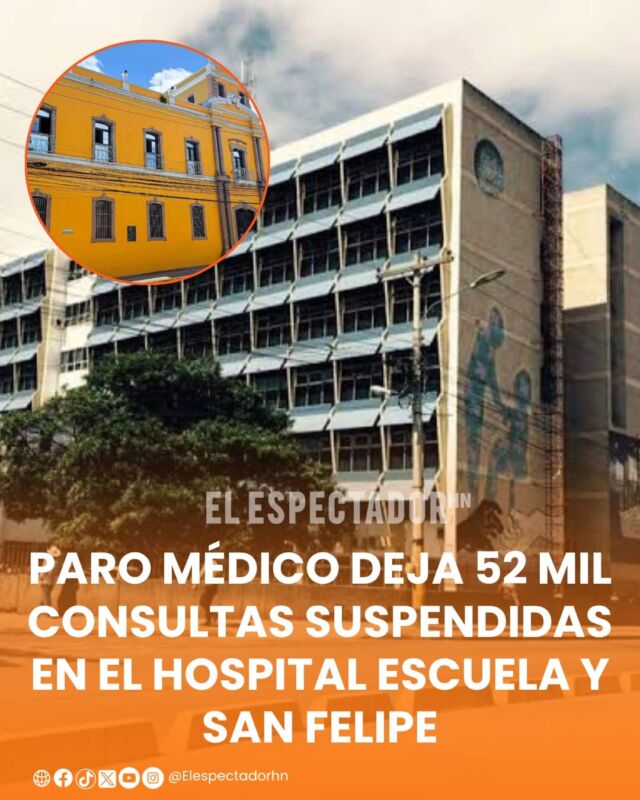 Paro médico deja 52 mil consultas suspendidas en el Hospital Escuela y San Felipe