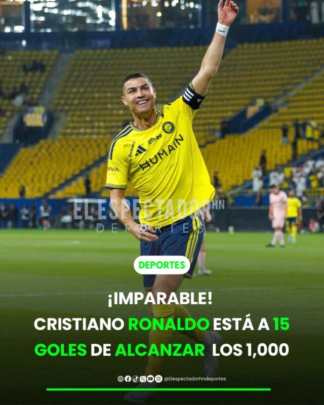 Cristiano Ronaldo está cada vez más cerca de alcanzar los 1,000 goles en su carrera.